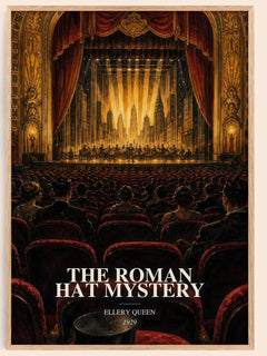 The Roman Hat Mystery Book Watercolour Illustration by Ellery Queen – image 1