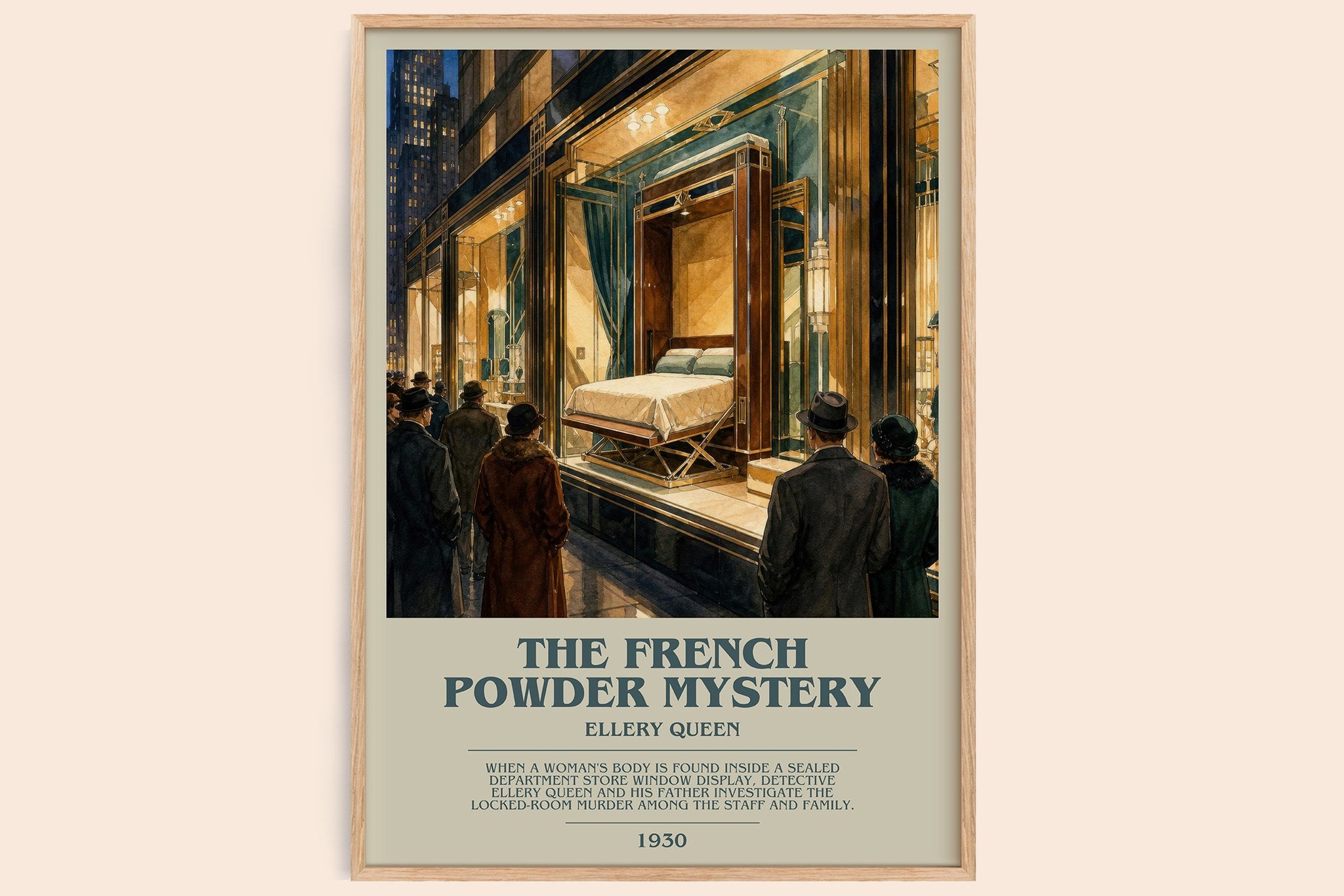 The French Powder Mystery Bookish Wall Art by Ellery Queen