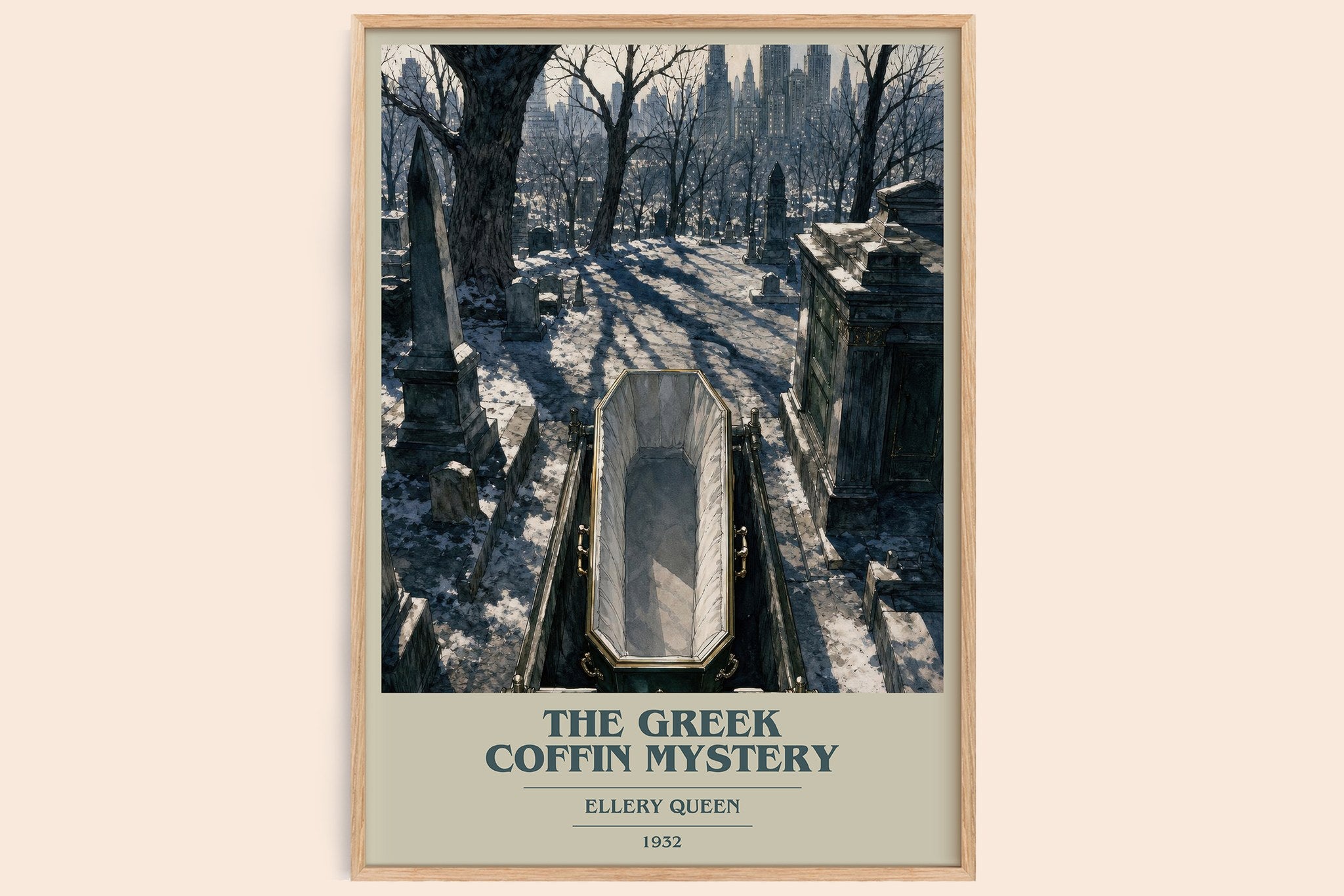 The Greek Coffin Mystery Book Cover Poster by Ellery Queen