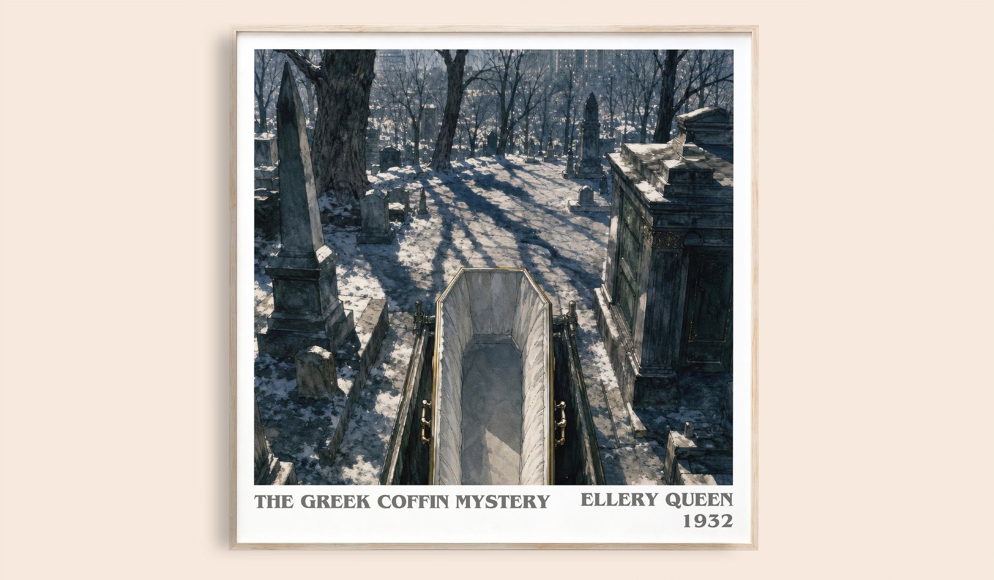 The Greek Coffin Mystery Literary Art Print by Ellery Queen