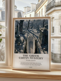 The Greek Coffin Mystery bookish poster colour and style options – Ellery Queen book art