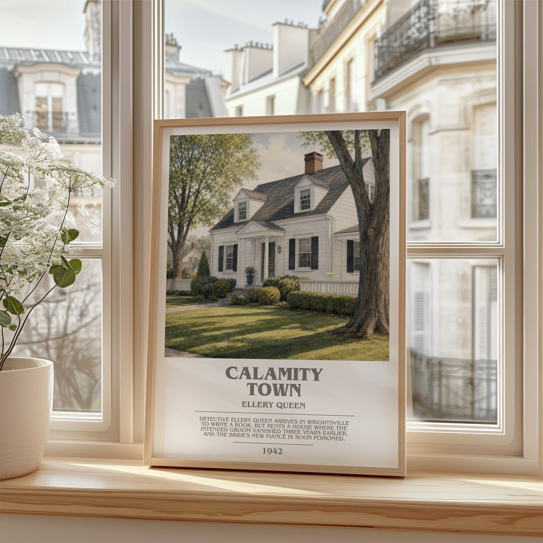 Calamity Town bookish poster colour and style options – Ellery Queen book art