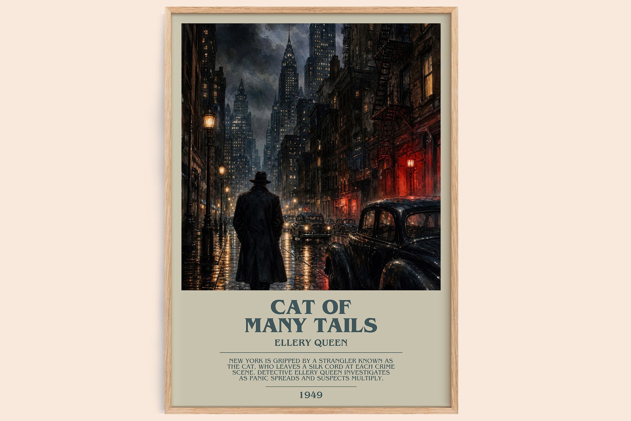 Cat of Many Tails Bookish Wall Art by Ellery Queen