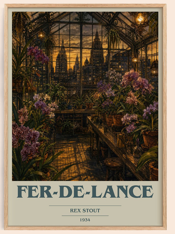Fer-de-Lance book cover book poster by Rex Stout – framed literary art print