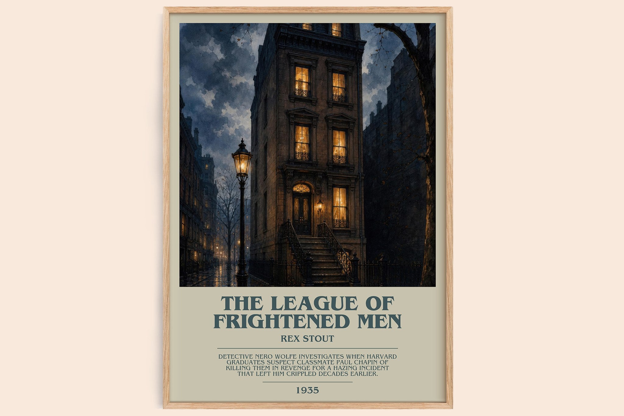 The League of Frightened Men Bookish Wall Art by Rex Stout