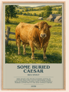 Some Buried Caesar bookish book poster by Rex Stout – framed literary art print