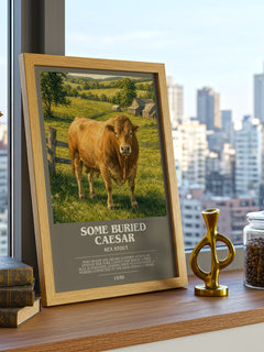 Some Buried Caesar bookish print framed by window – literary home decor