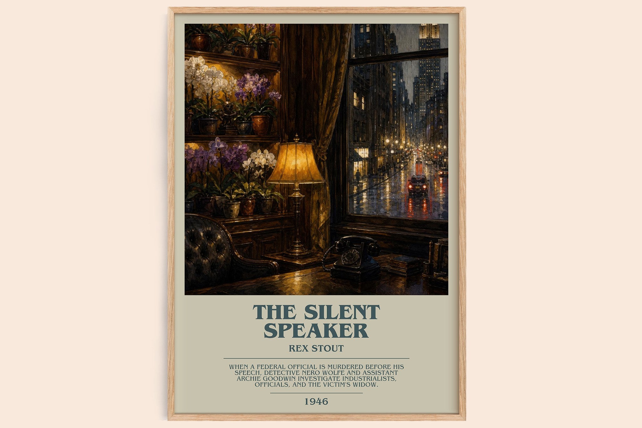 The Silent Speaker Bookish Wall Art by Rex Stout