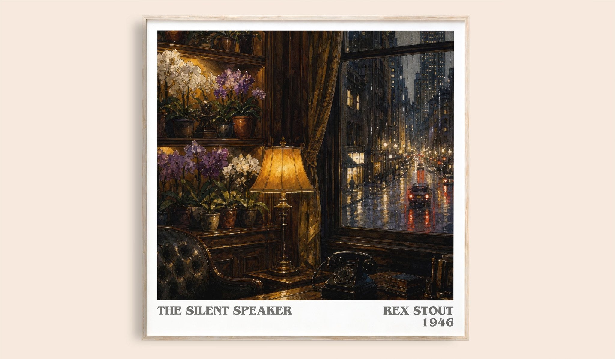 The Silent Speaker Literary Art Print by Rex Stout