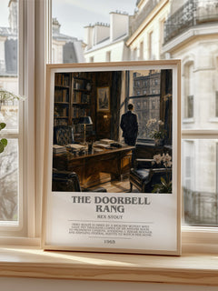 The Doorbell Rang bookish poster colour and style options – Rex Stout book art