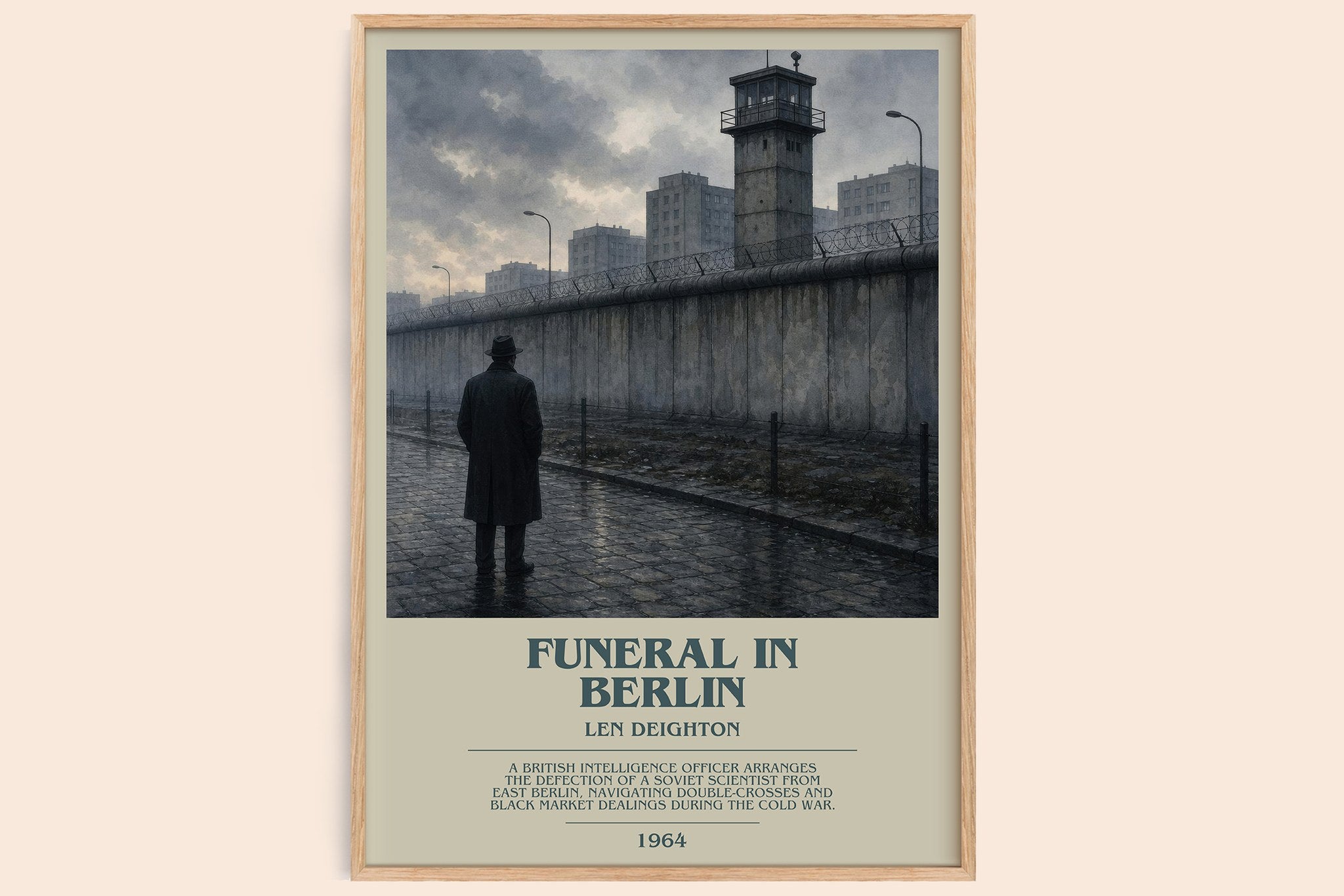 Funeral in Berlin Bookish Wall Art by Len Deighton