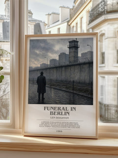 Funeral in Berlin bookish poster colour and style options – Len Deighton book art