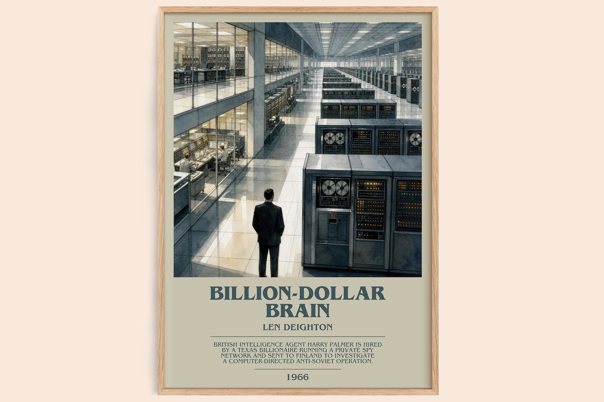 Billion-Dollar Brain Bookish Wall Art by Len Deighton