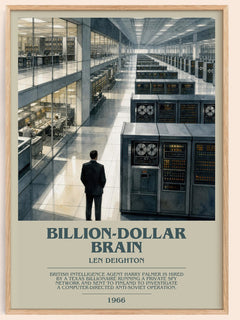 Billion-Dollar Brain bookish book poster by Len Deighton – framed literary art print