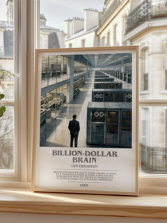 Billion-Dollar Brain bookish poster colour and style options – Len Deighton book art