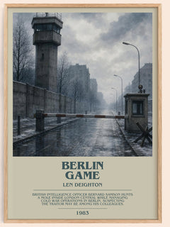 Berlin Game bookish book poster by Len Deighton – framed literary art print