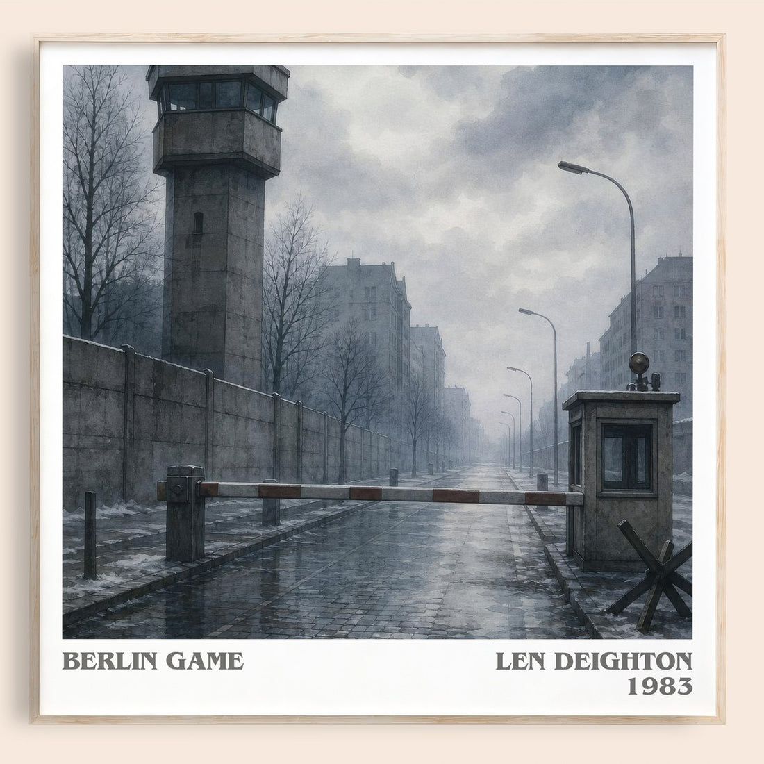 Berlin Game literary book poster by Len Deighton – framed literary art print