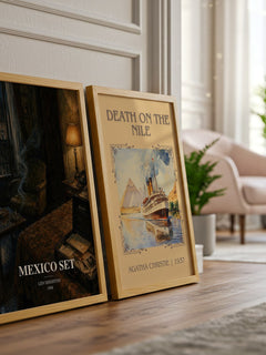 Mexico Set watercolour print framed by window – literary home decor