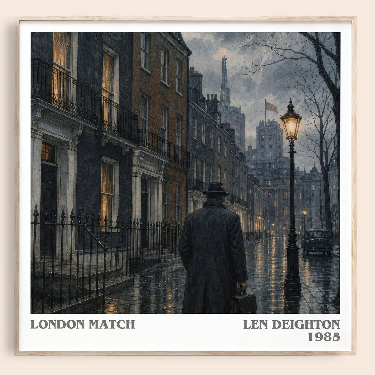 London Match literary book poster by Len Deighton – framed literary art print