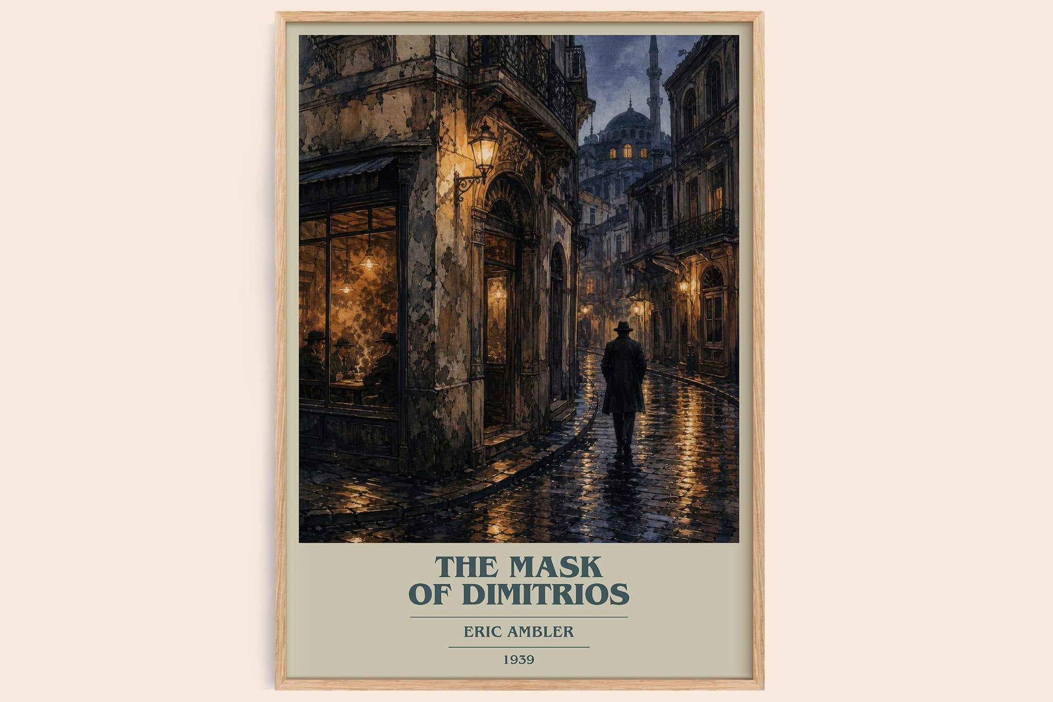The Mask of Dimitrios Book Cover Poster by Eric Ambler