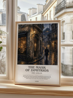 The Mask of Dimitrios bookish poster colour and style options – Eric Ambler book art