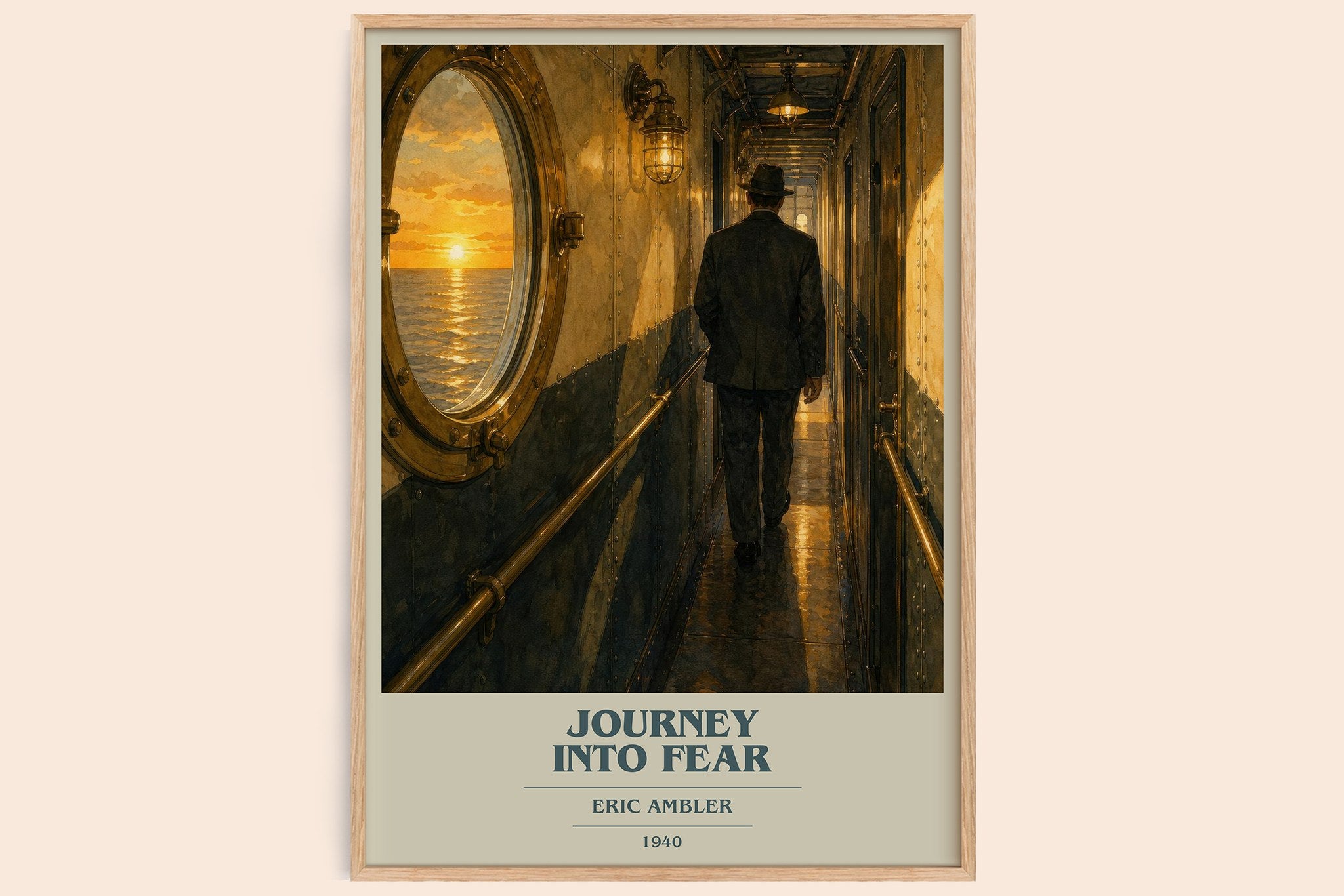 Journey into Fear Book Cover Poster by Eric Ambler
