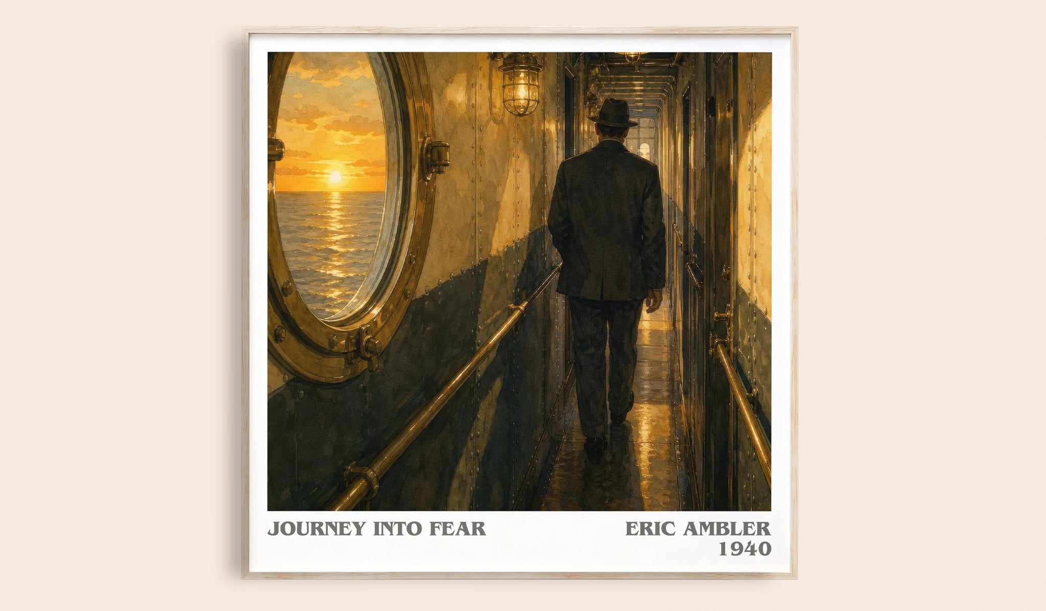 Journey into Fear Literary Art Print by Eric Ambler