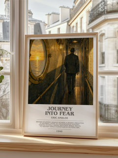 Journey into Fear bookish poster colour and style options – Eric Ambler book art