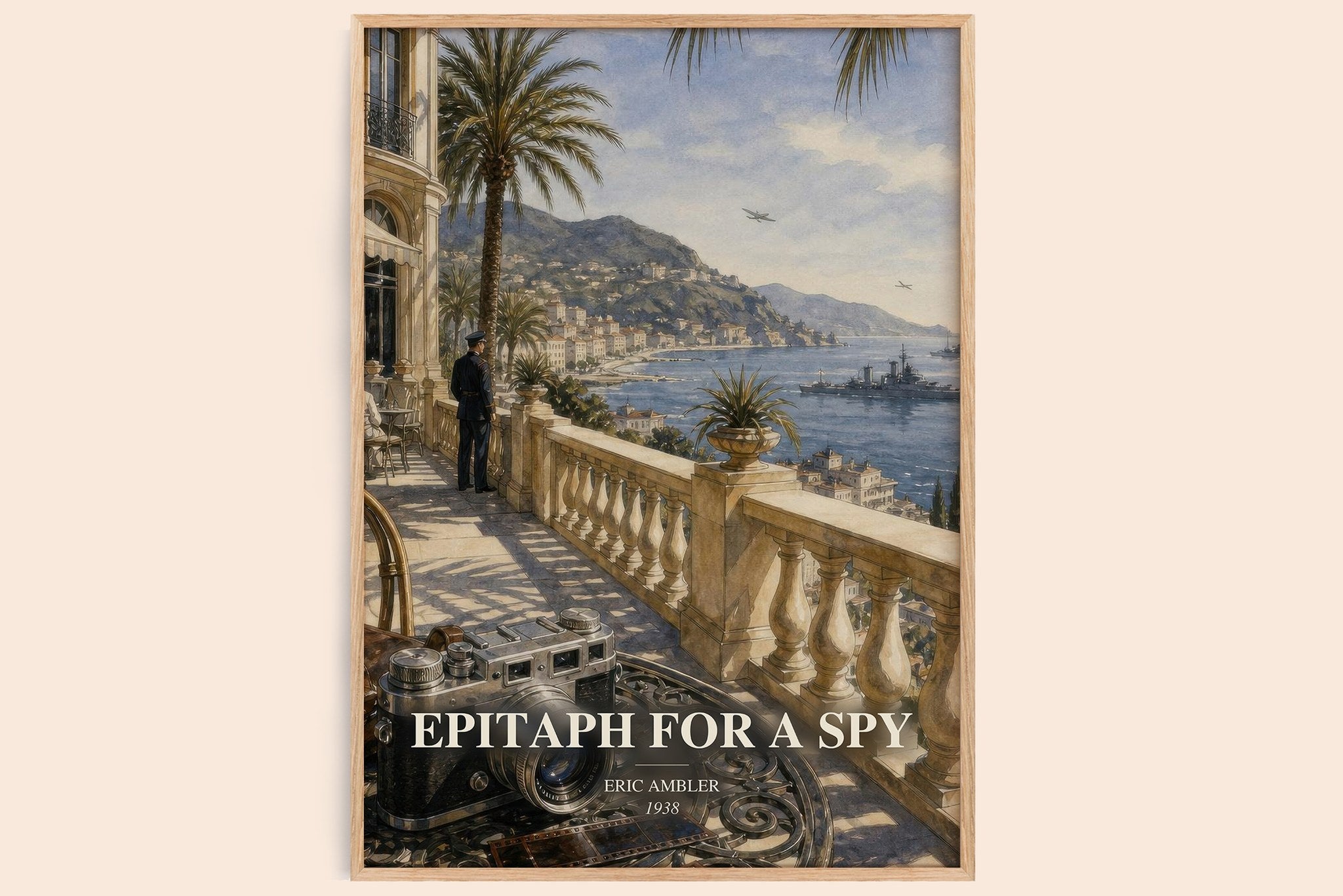 Epitaph for a Spy Book Watercolour Illustration by Eric Ambler