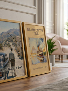 The Light of Day watercolour print framed by window – literary home decor