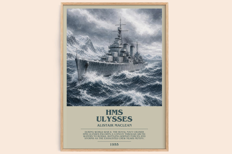 HMS Ulysses Bookish Wall Art by Alistair MacLean (Modern style)