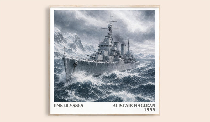 HMS Ulysses Literary Art Print by Alistair MacLean (Square style)