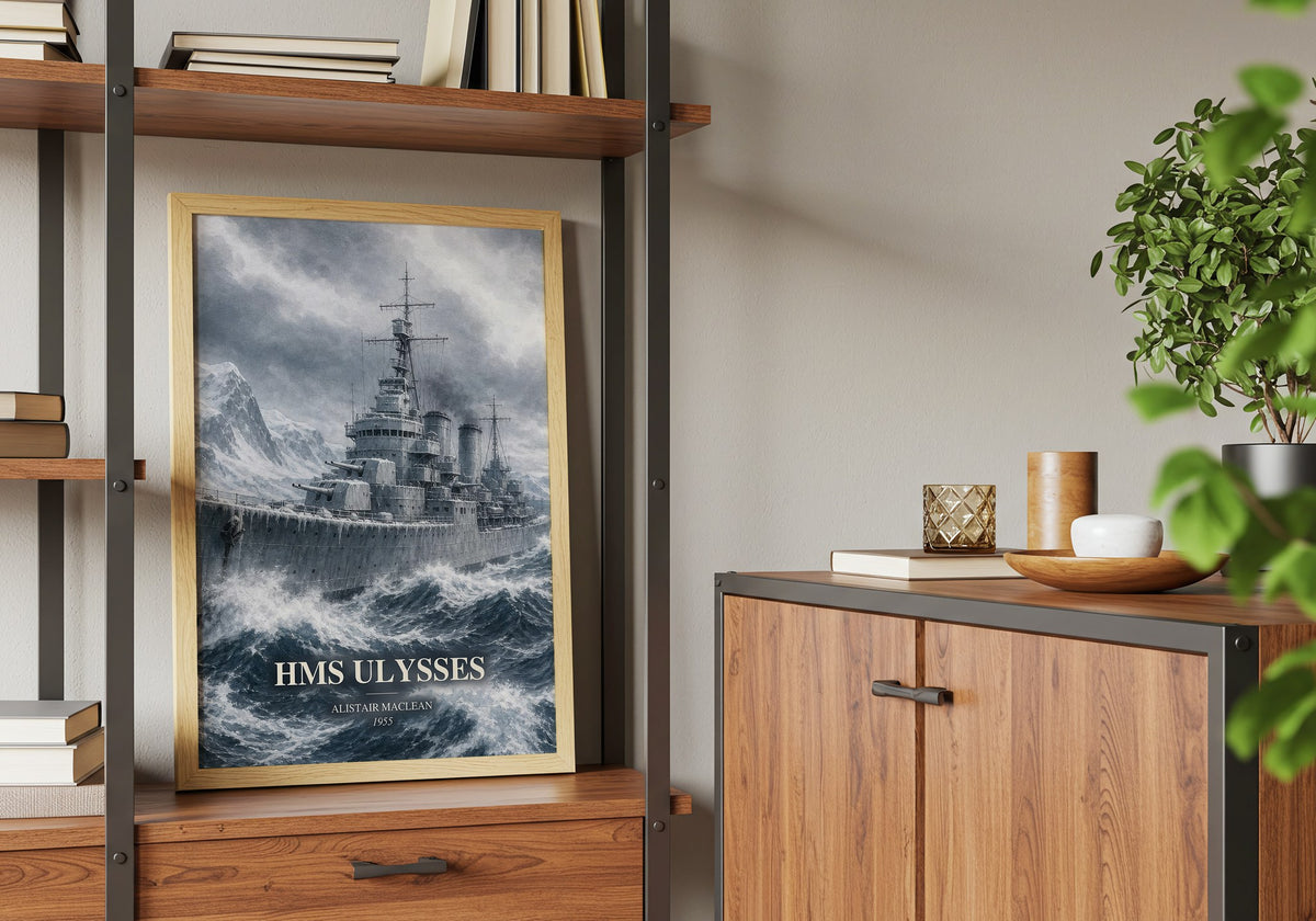 HMS Ulysses book watercolour illustration paper finish options – matte satin gloss