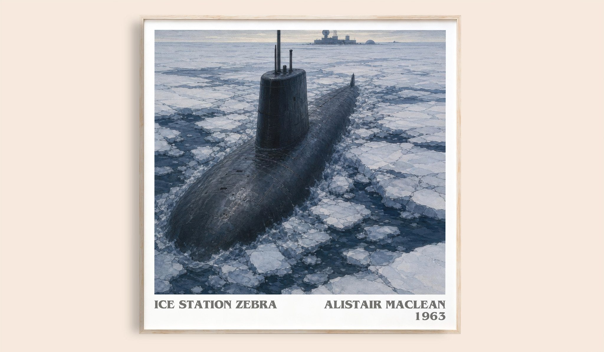 Ice Station Zebra Literary Art Print by Alistair MacLean