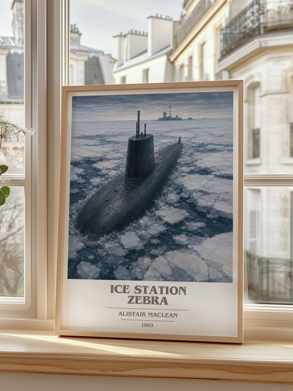 Ice Station Zebra book cover poster colour and style options – Alistair MacLean book art