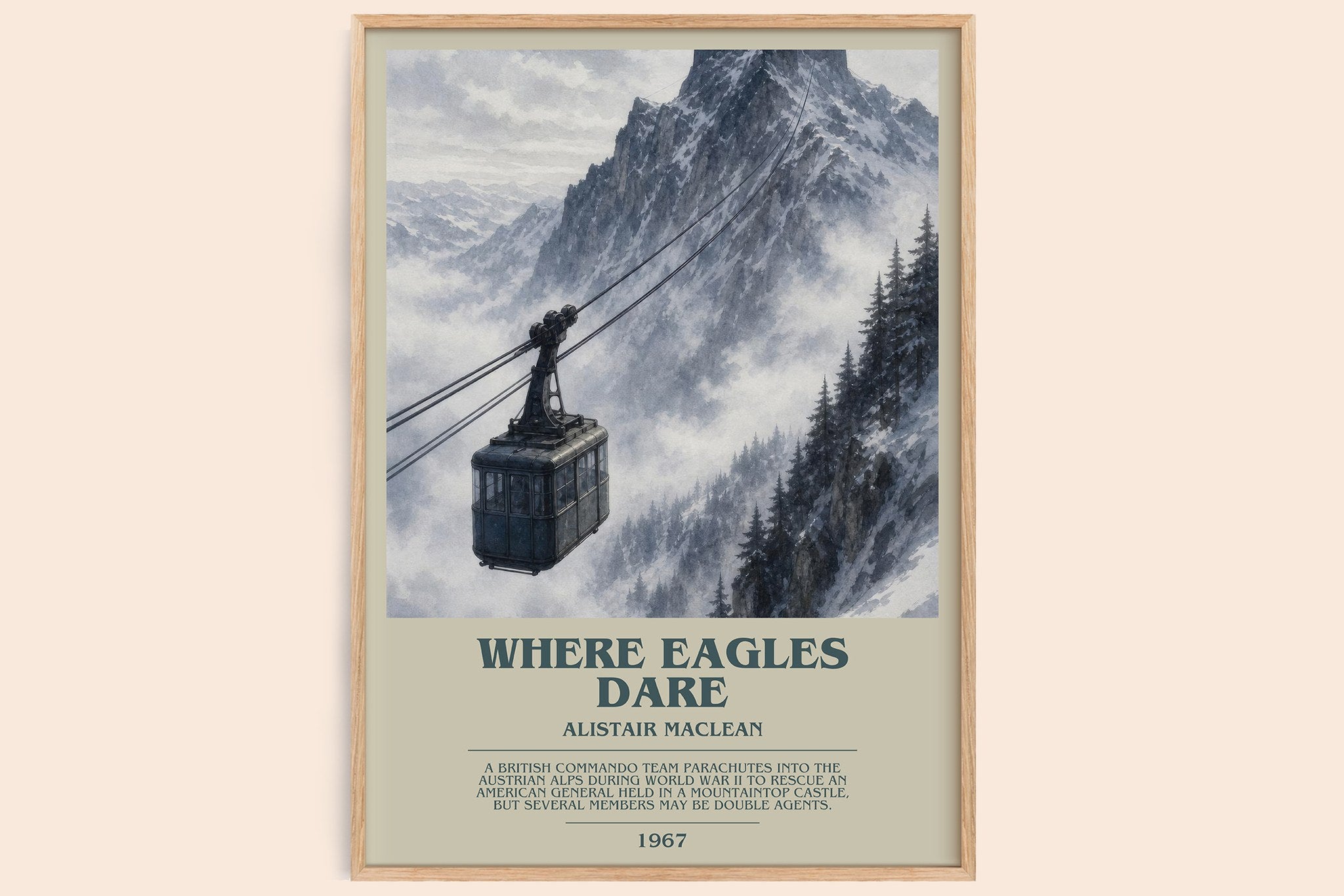Where Eagles Dare Bookish Wall Art by Alistair MacLean