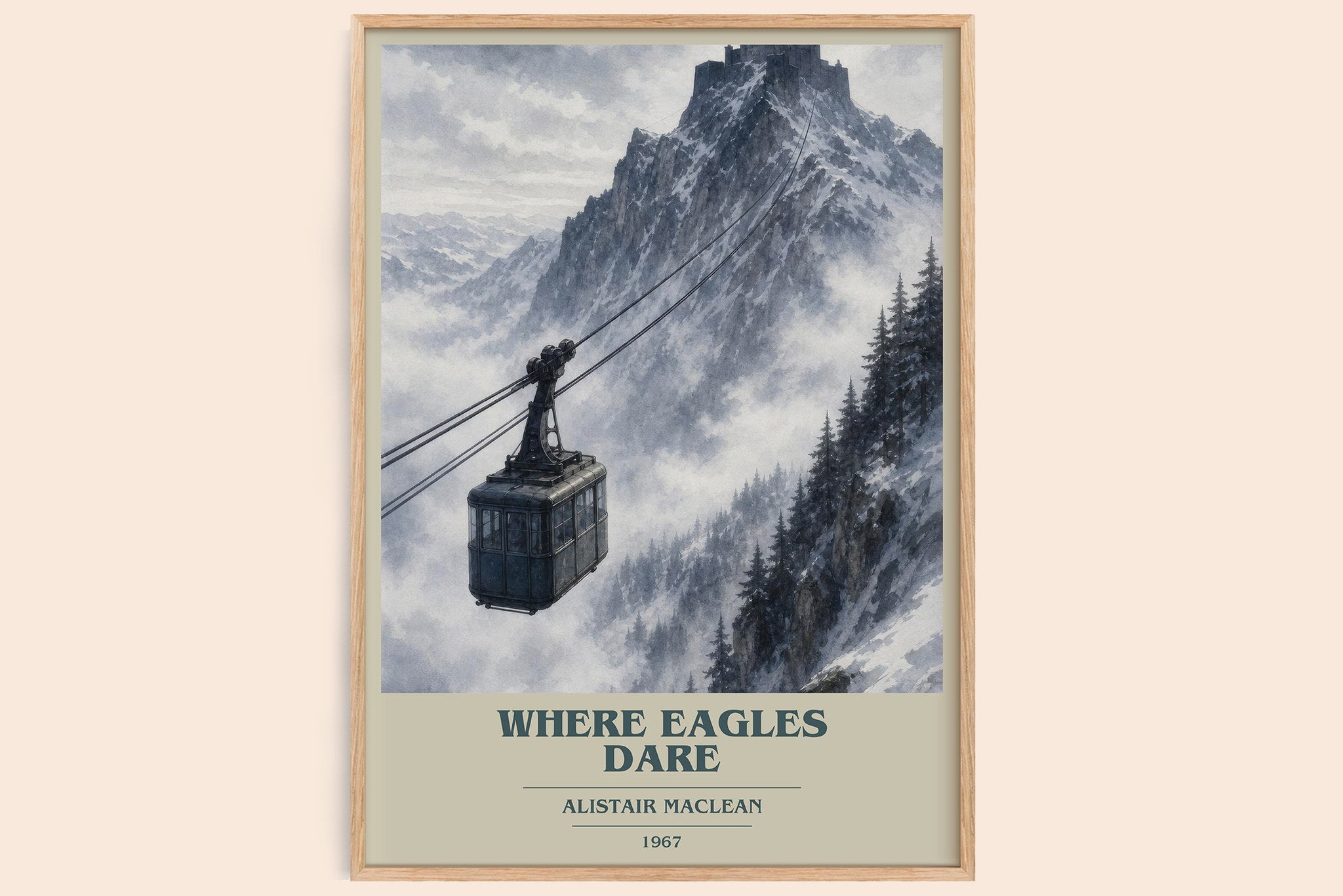 Where Eagles Dare Book Cover Poster by Alistair MacLean