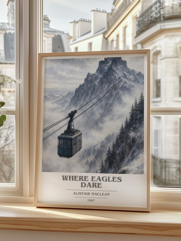 Where Eagles Dare book cover poster colour and style options – Alistair MacLean book art