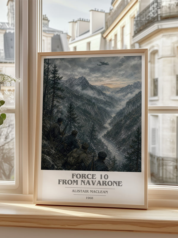 Force 10 from Navarone book cover poster colour and style options – Alistair MacLean book art