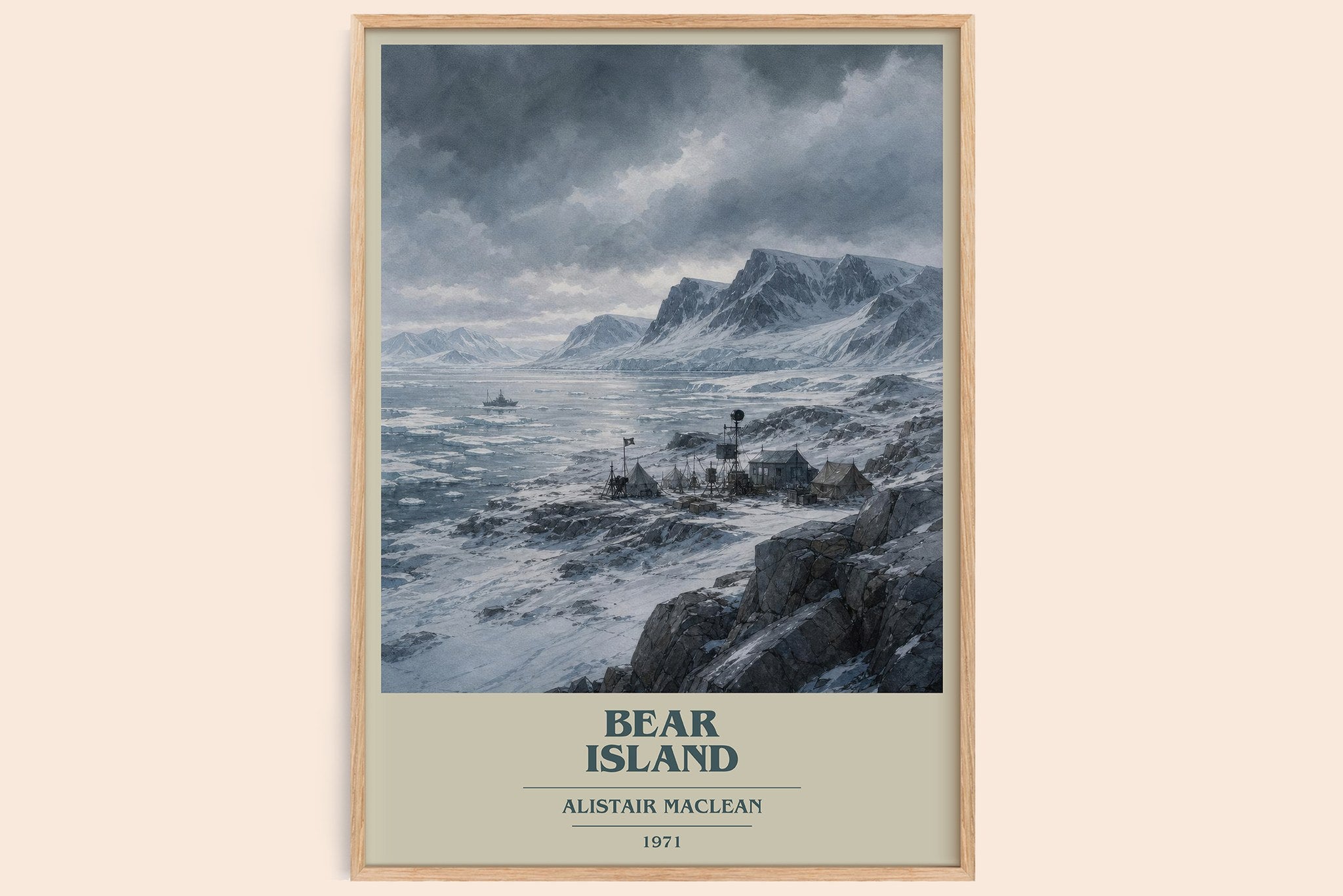 Bear Island Book Cover Poster by Alistair MacLean