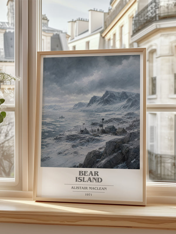 Bear Island book cover poster colour and style options – Alistair MacLean book art