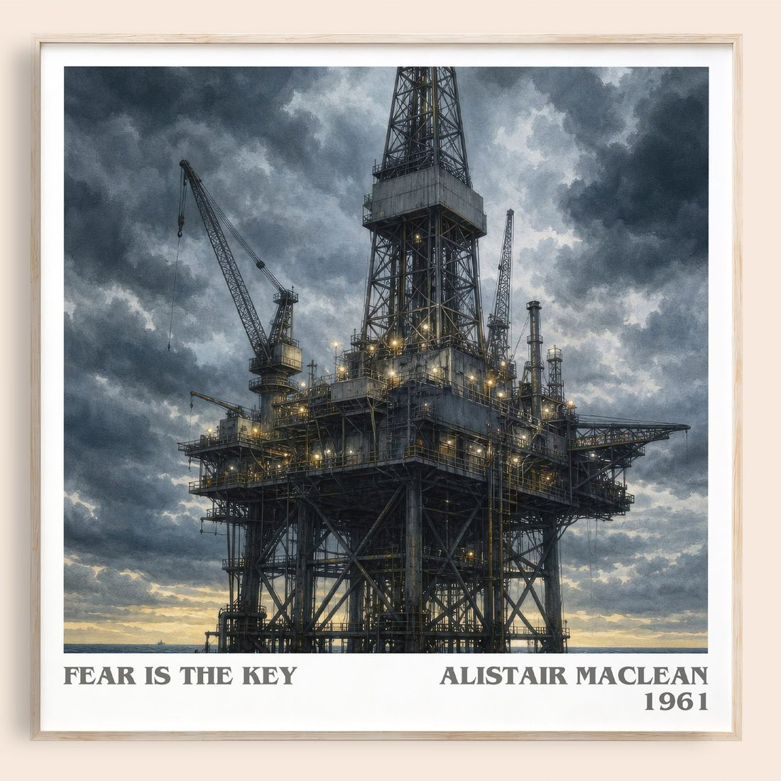 Fear Is the Key literary book poster by Alistair MacLean – framed literary art print