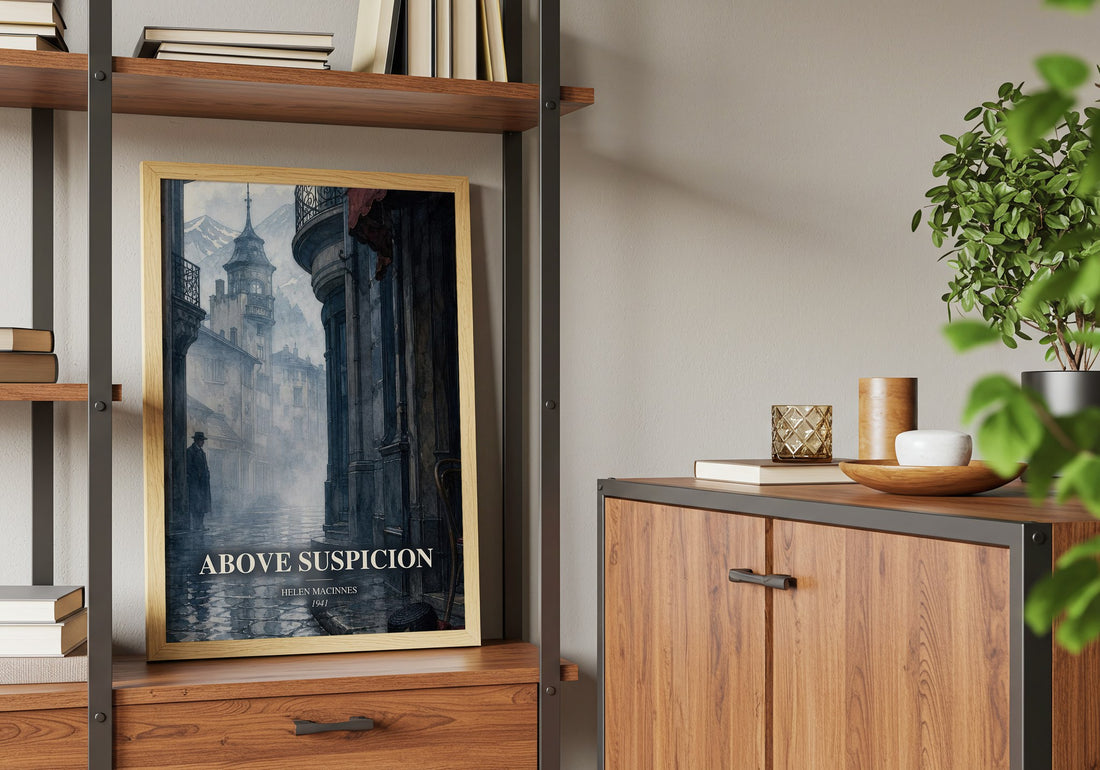 Above Suspicion book watercolour illustration paper finish options – matte satin gloss