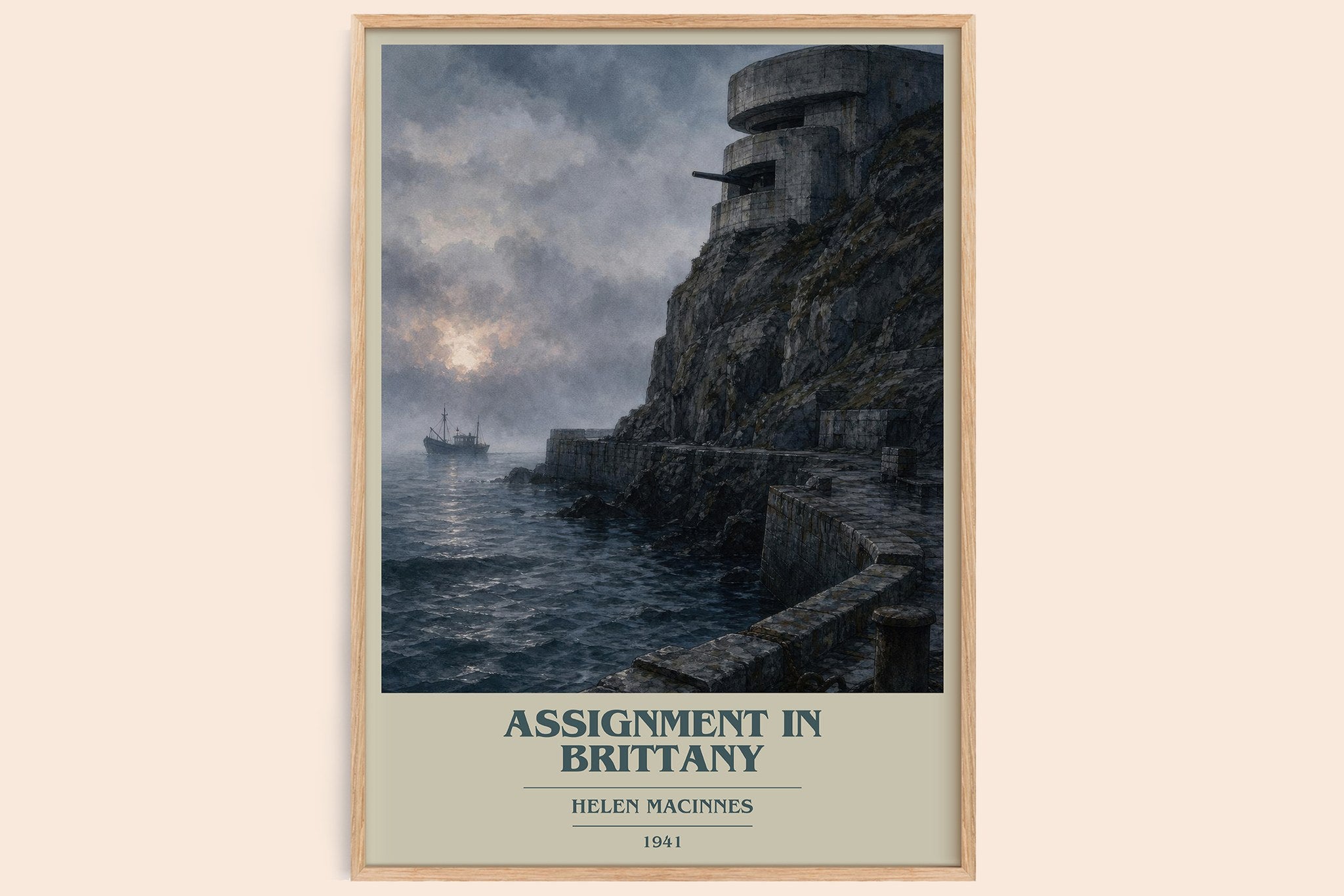 Assignment in Brittany Book Cover Poster by Helen MacInnes