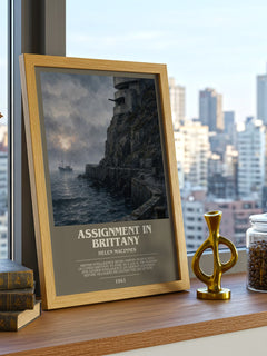 Assignment in Brittany bookish print framed by window – literary home decor