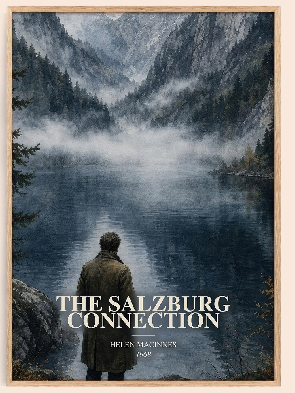 The Salzburg Connection watercolour book poster by Helen MacInnes – framed literary art print