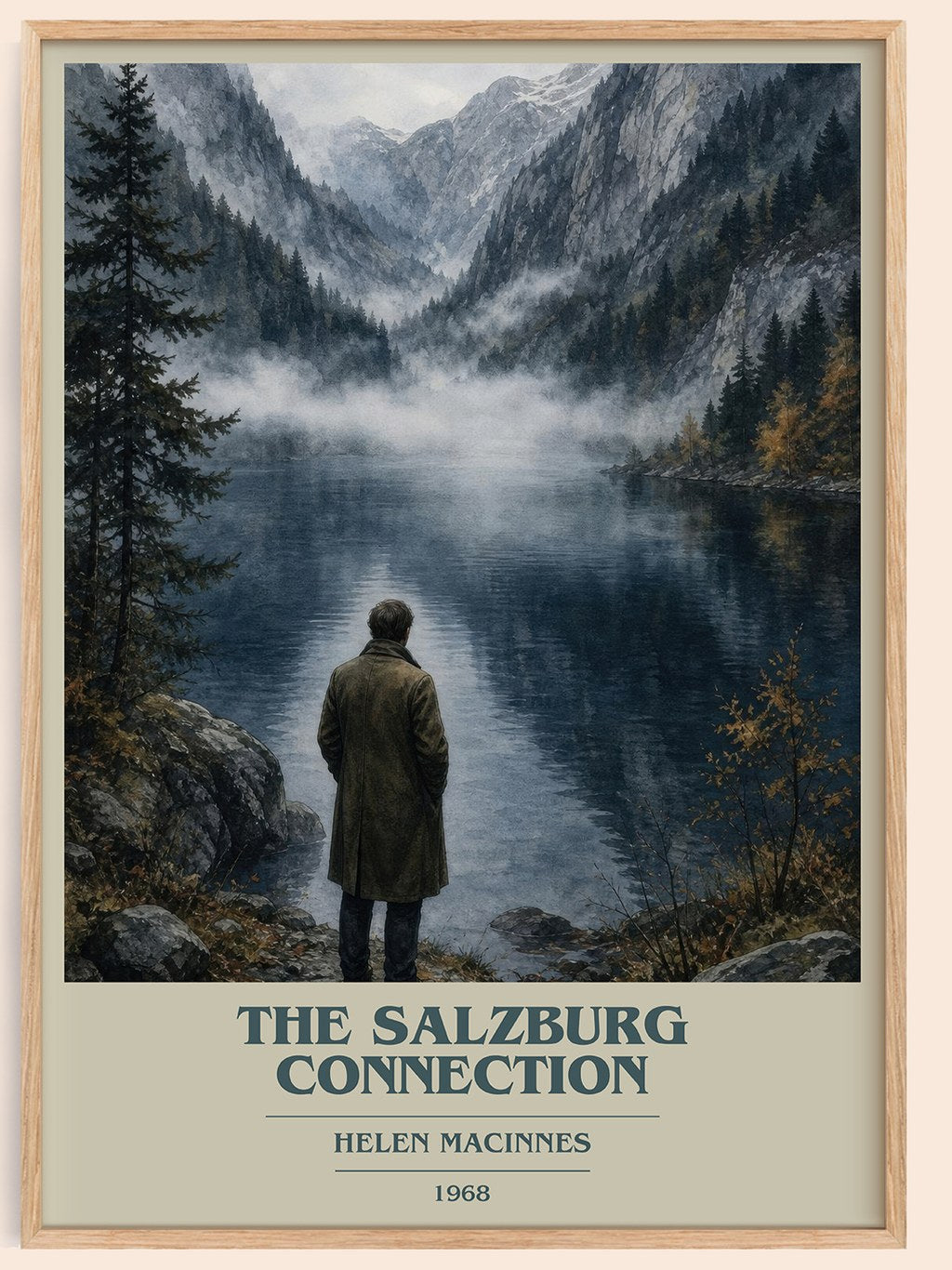 The Salzburg Connection book cover book poster by Helen MacInnes – framed literary art print