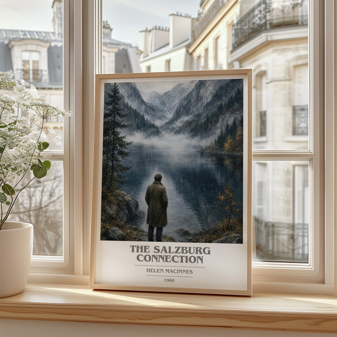 The Salzburg Connection book cover poster colour and style options – Helen MacInnes book art