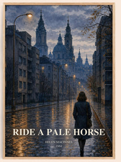 Ride a Pale Horse watercolour book poster by Helen MacInnes – framed literary art print
