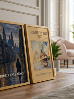 Ride a Pale Horse watercolour print framed by window – literary home decor
